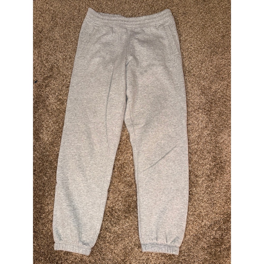 DKNY Sport Womens Heather Gray and Cream Joggers Sweatpants High Rise Size Small